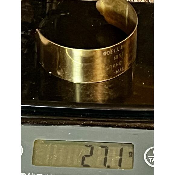 VTG Bronze Metal Cuff Odell Northside 1957 Show Grand CHAMPION Male Hog Bracelet - Picture 11 of 11